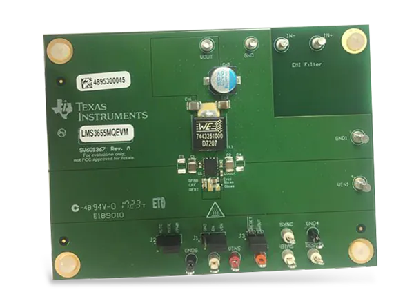 德州仪器 LMS3655AQEVM/LMS3655MQEVM评估模块