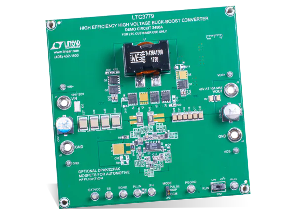 亚德诺半导体 用于LTC3779 4开关降压控制器的DC2456A演示板