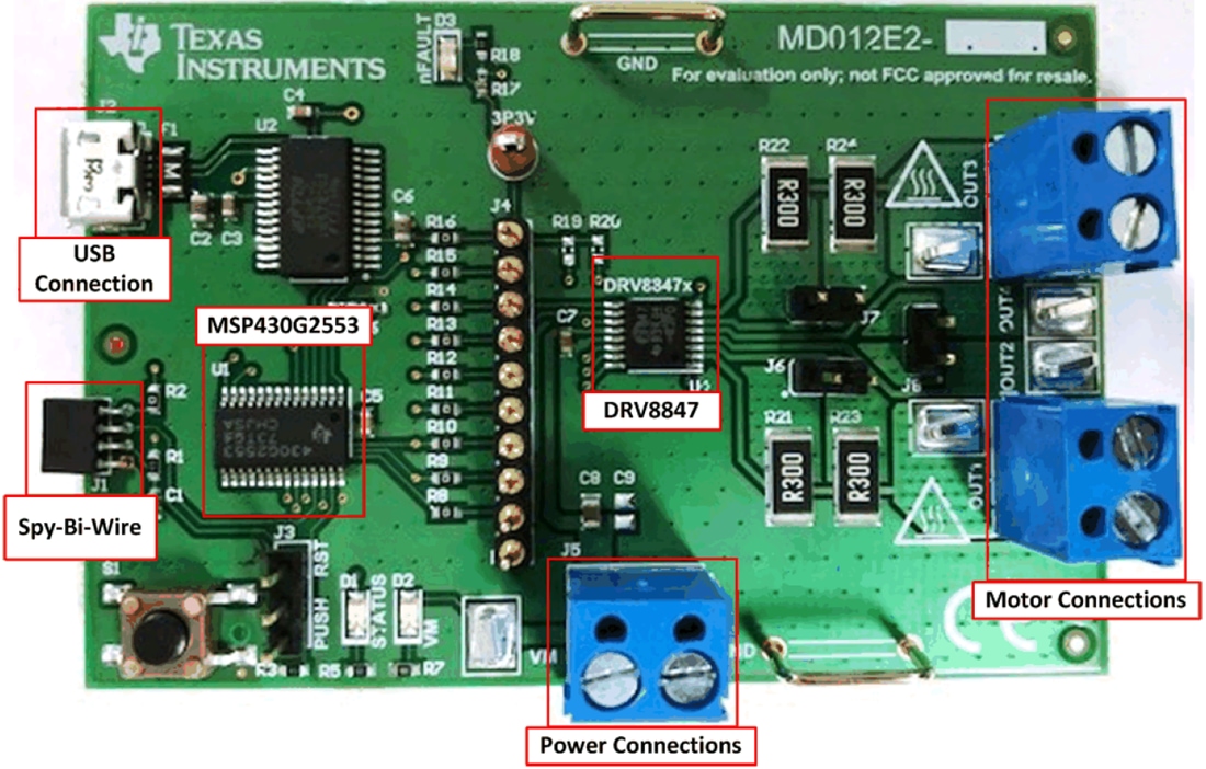 图表 - 德州仪器 DRV8847xEVM驱动器评估模块 (EVM)