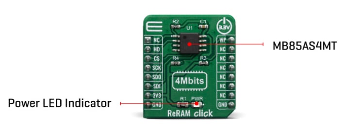 Mikroe MIKROE-3641 ReRAM Click Board