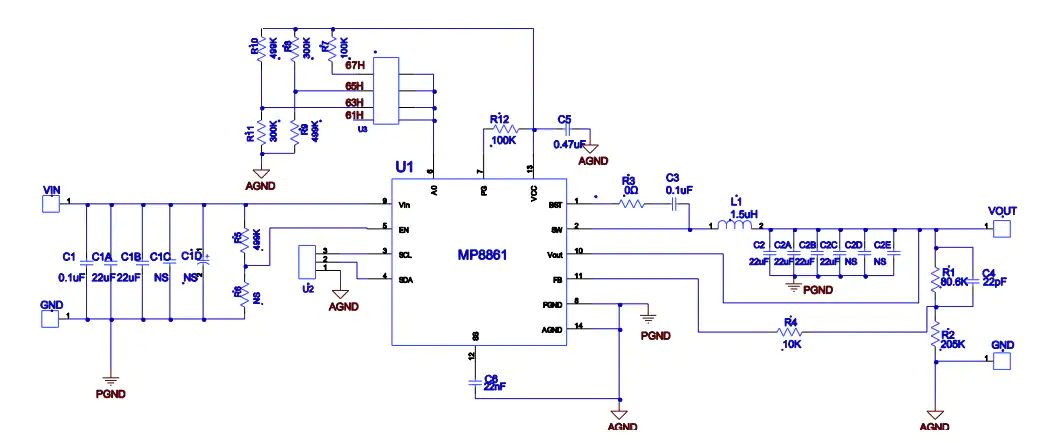 Schematic - 美国芯源系统(MPS) EV8861-L-00A Evaluation Board