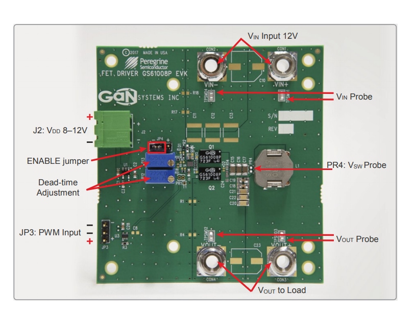 Location Circuit - GaN Systems GS61008P-EVBHF Evaluation Board