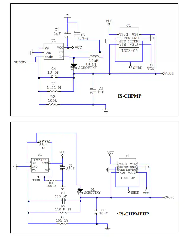 Schematic - NKK开关 IS-CHPMP and IS-CHPMPHP Charge Pump Dev Boards