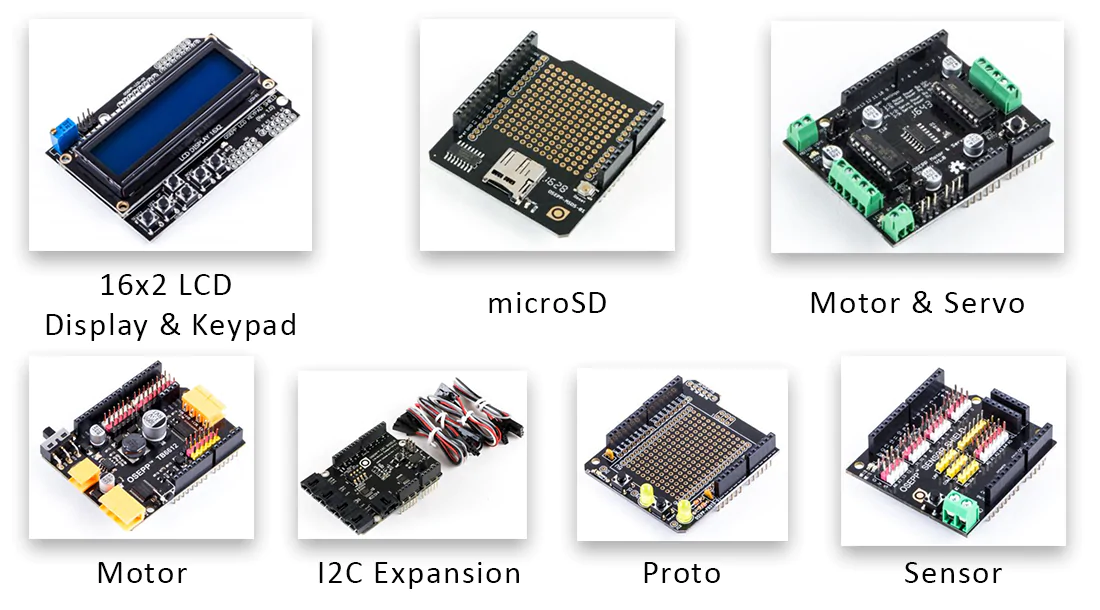 Chart - OSEPP Electronics Sensor Modules, Shields & Mechanical Parts