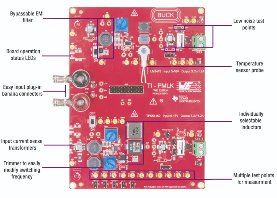 Würth Elektronik TI-PMLK降压型开发套件