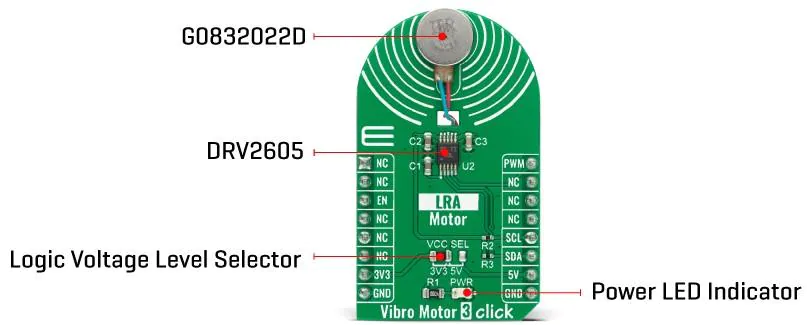 Mikroe Vibro Motor 3 Click