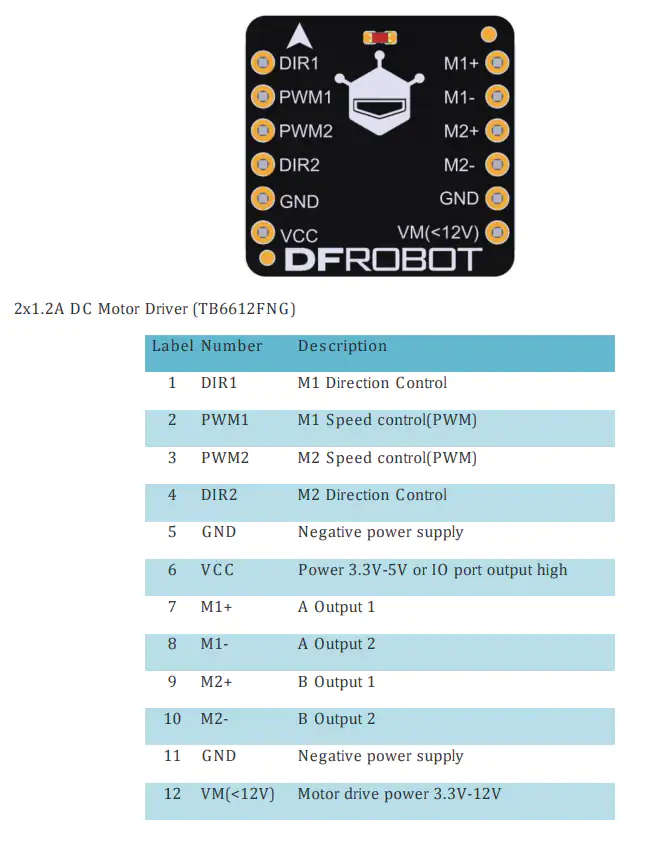 DFRobot DRI0044 2x1.2A DC Motor Driver