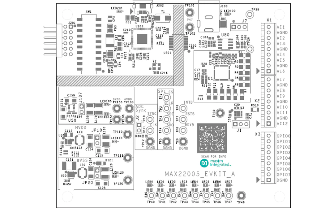 Mechanical Drawing - 美信半导体 MAX22005EVKIT Evaluation Kit