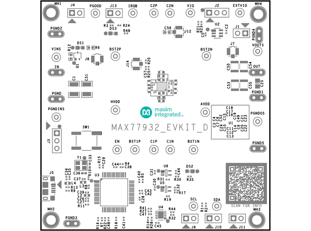 机械图纸 - 美信半导体 MAX77932EVKIT评估套件