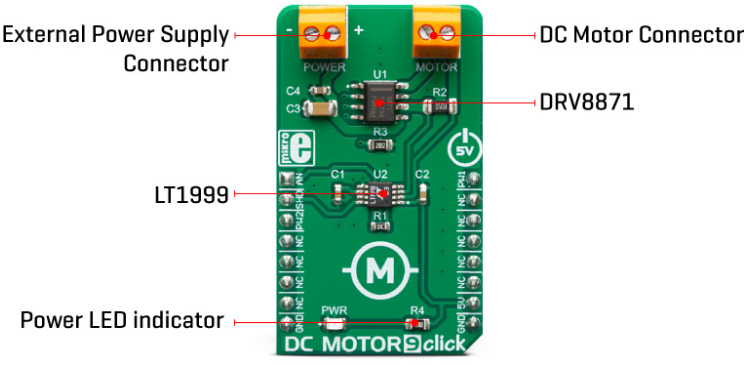 Mikroe MIKROE-3416 DC Motor 9 Click