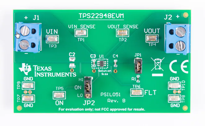 位置电路 - 德州仪器 TPS22948EVM评估模块