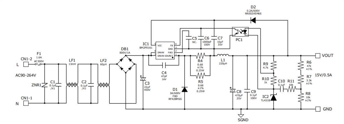 Schematic - 罗姆半导体 BM2P0161 Reference Boards