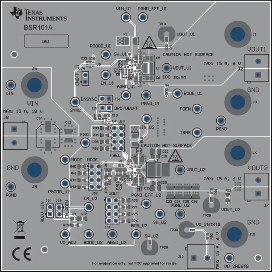 机械图纸 - 德州仪器 TPS543620EVM转换器评估模块 (EVM)