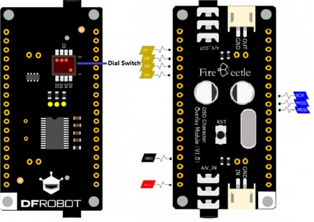 DFRobot FireBeetle OSD Character Overlay Module