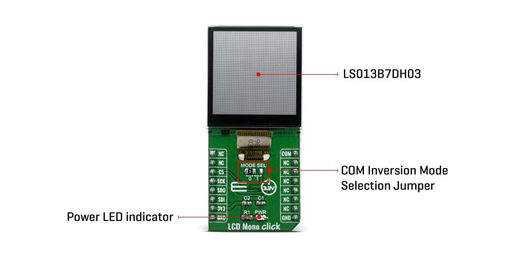 Mikroe LCD Mono Click