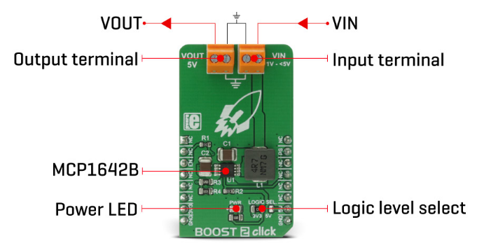 Mikroe MIKROE-2894 BOOST 2 Click板