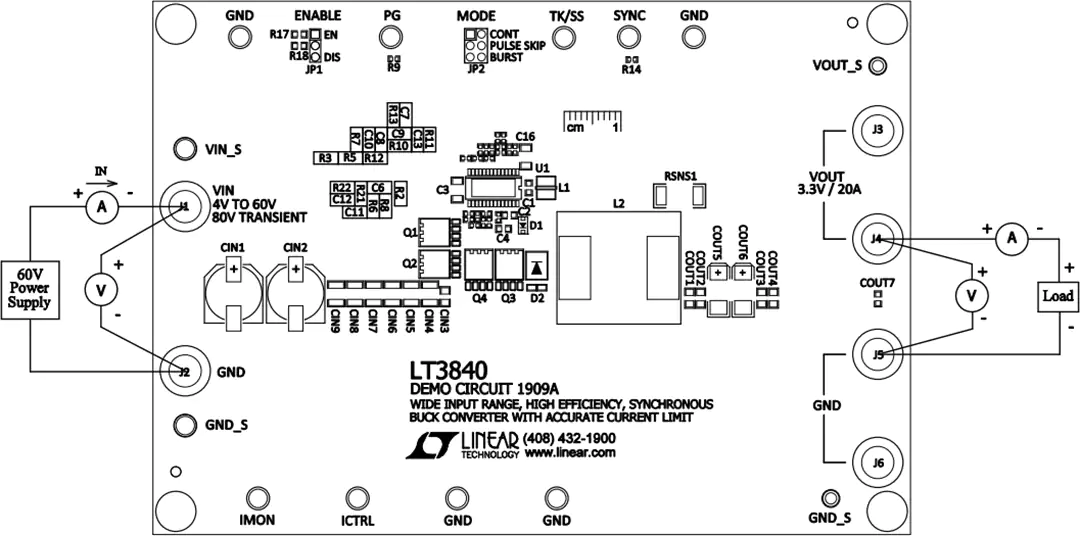 机械图纸 - Analog Devices Inc. DC1909A演示电路板