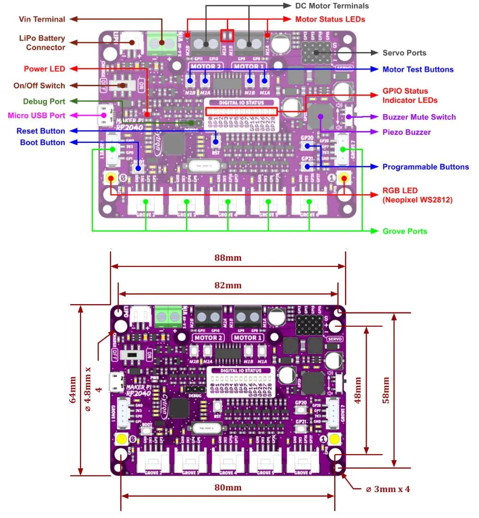 Seeed Studio MAKER Pi RP2040 Board