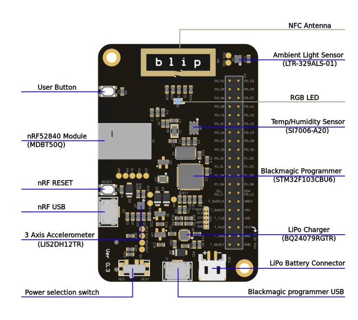 Crowd Supply Blip Development Boards